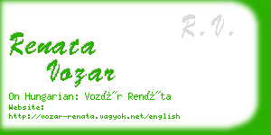 renata vozar business card